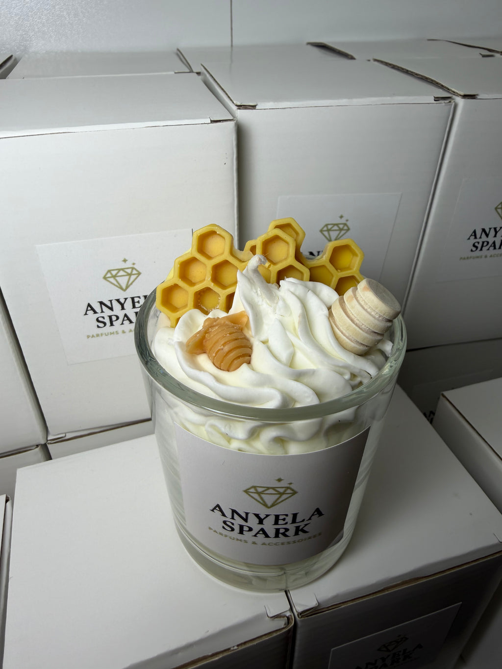 Bougie Gourmande Miel & Vanille – Fait main | Douce & réconfortante