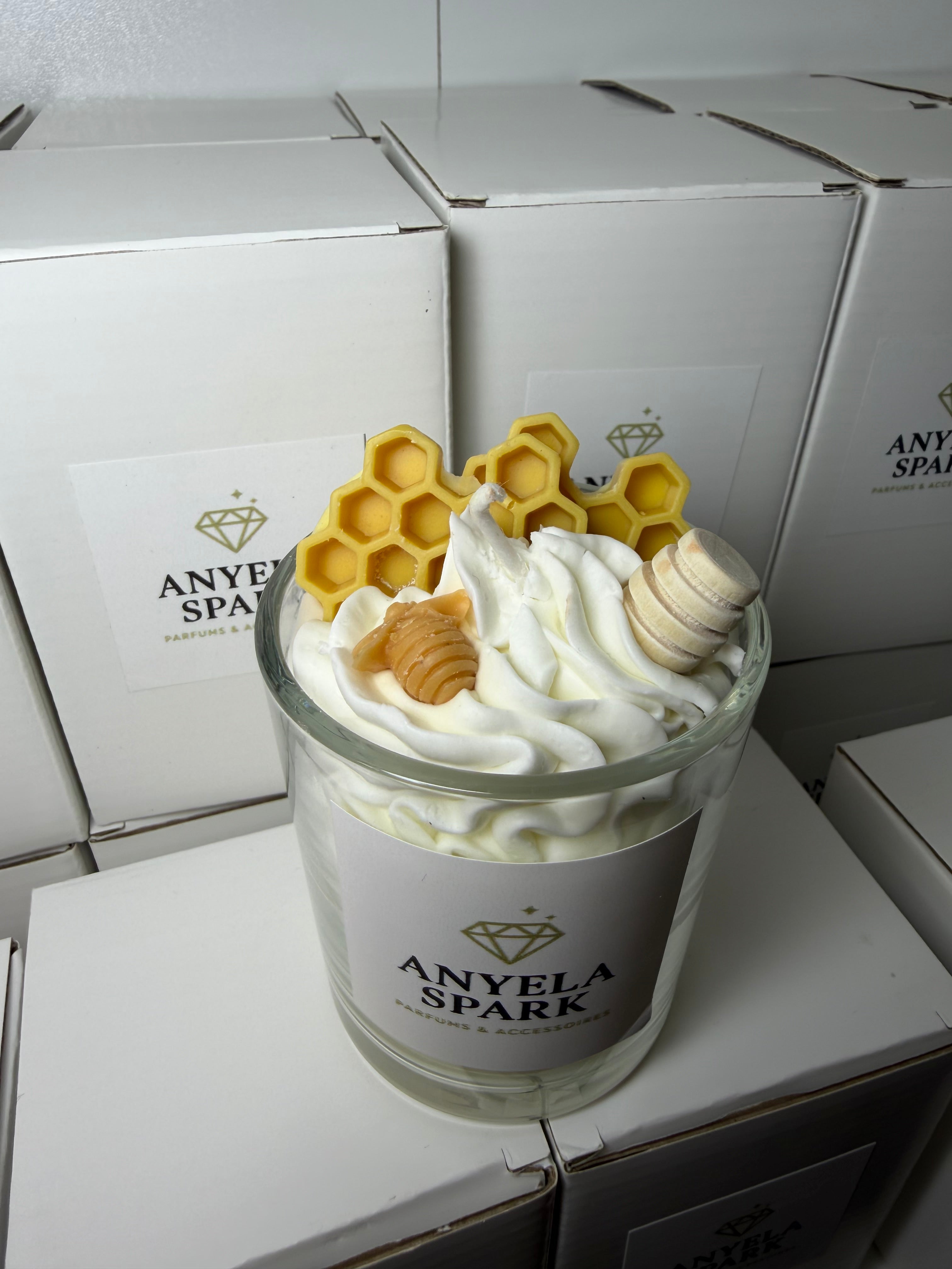 Bougie Gourmande Miel & Vanille – Fait main | Douce & réconfortante