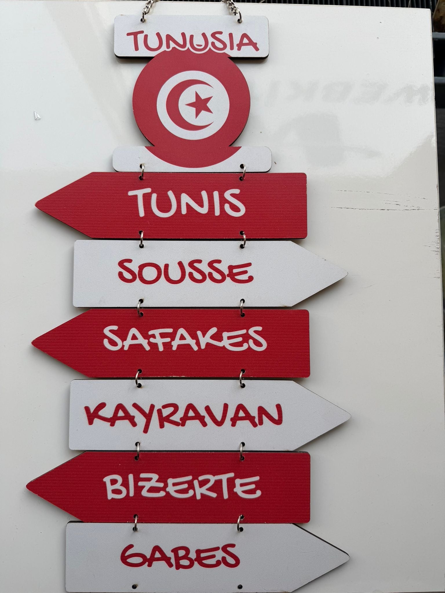 Panneau Directionnel Déco – Maroc 🇲🇦 , France🇫🇷, Tunisie 🇹🇳