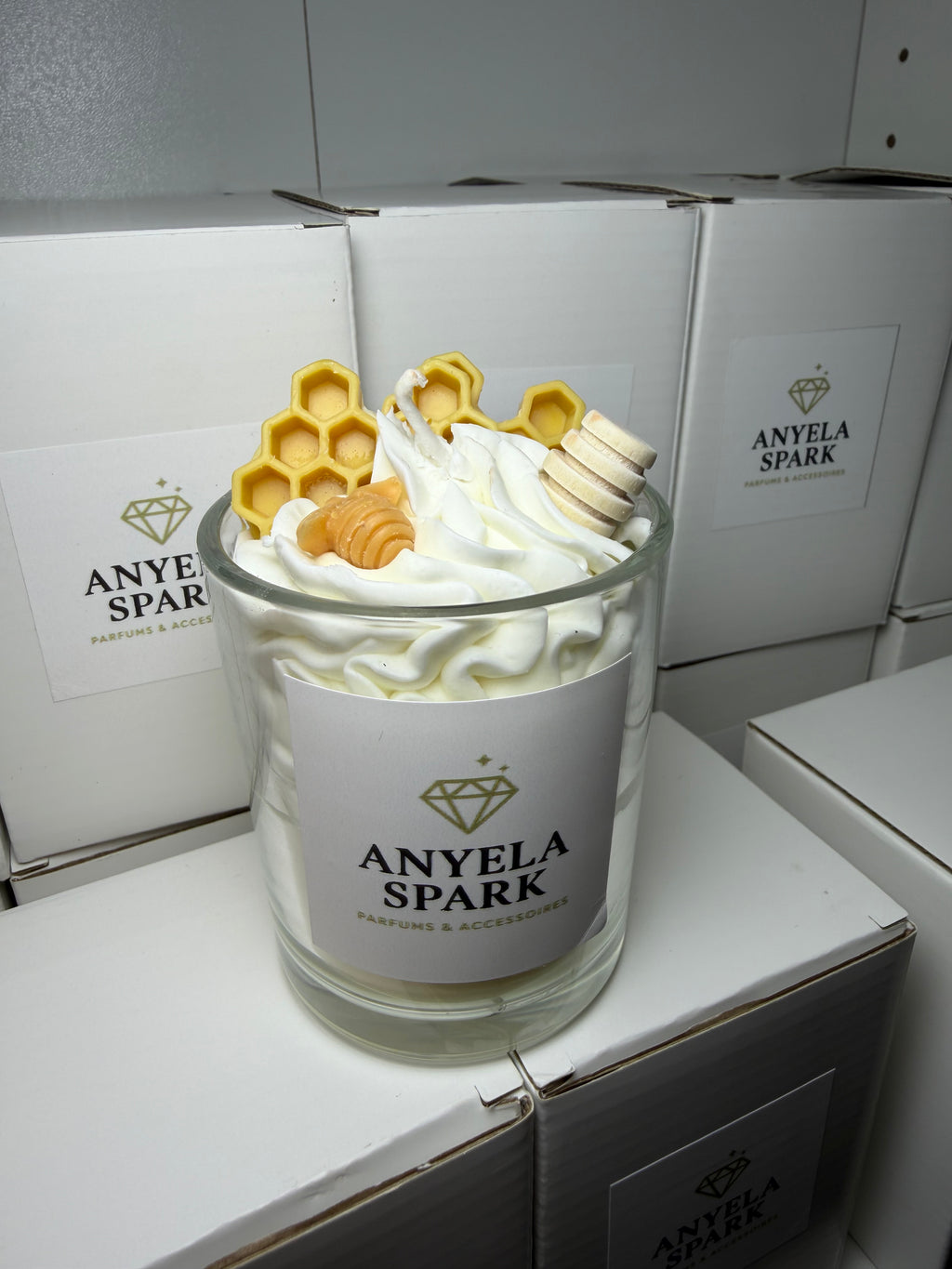 Bougie Gourmande Miel & Vanille – Fait main | Douce & réconfortante