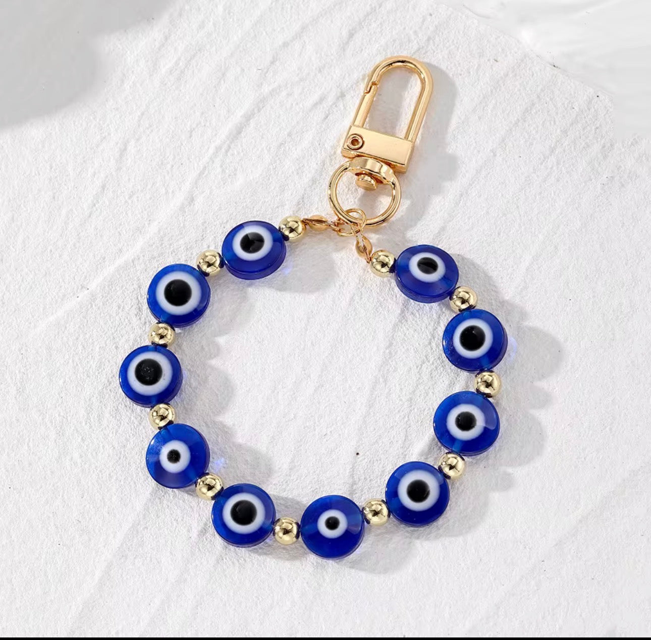 Oeil bleu porte cle ou pendentif