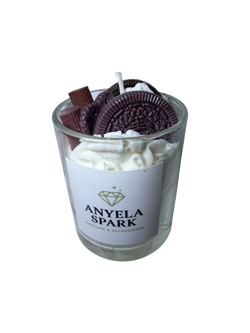 Bougie Gourmande Oreo & Crème – Fait main | Parfum sucré