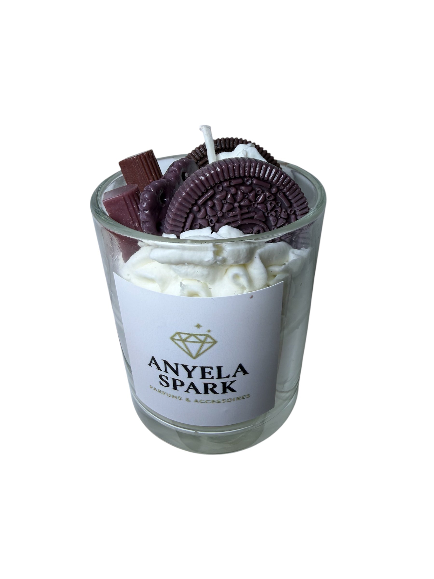 Bougie Gourmande Oreo & Crème – Fait main | Parfum sucré