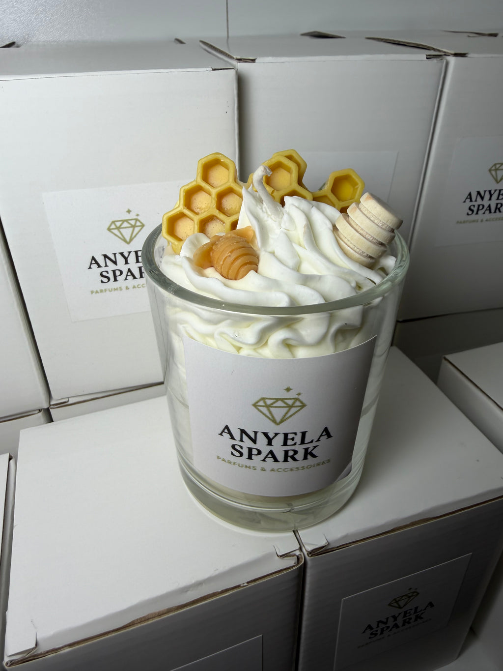 Bougie Gourmande Miel & Vanille – Fait main | Douce & réconfortante