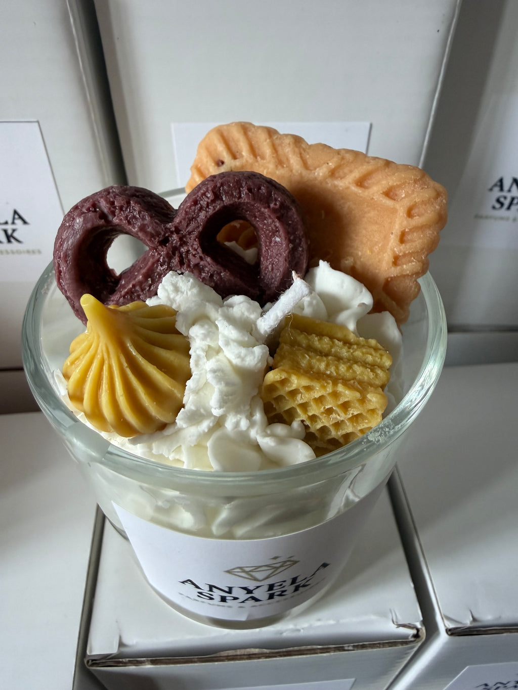 Bougie Gourmande Bretzel & Spéculoos – Fait main | Parfum sucré