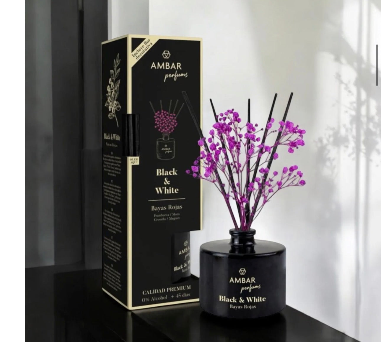MIKADO AMBAR BLACK & WHITE 40ML FRUITS ROUGES